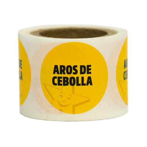 ETIQUETA DELIVERY AROS DE CEBOLLA