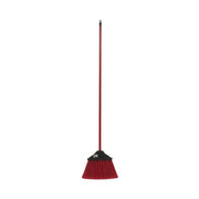 ESCOBA TIPO ABANICO C/MANGO DE METAL ROJO