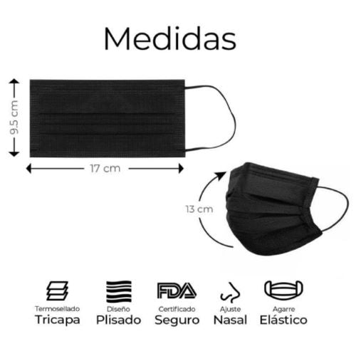 CUBREBOCAS NEGRO PREMIER