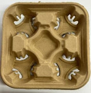 PORTA VASOS DE CARTON DE 4 ESPACIOS