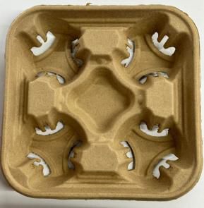 PORTA VASOS DE CARTON DE 4 ESPACIOS