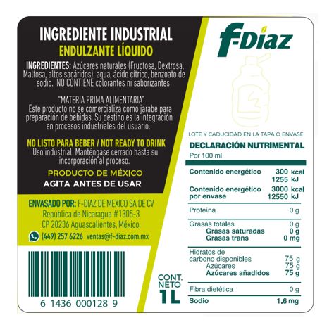 ENDULZANTE LIQUIDO PARA CONCENTRADO